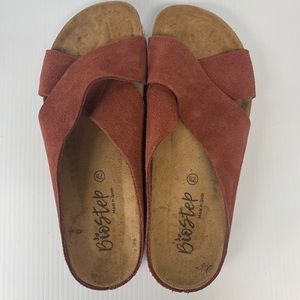 BIOSTEP Woman’s Terracotta Suede Sandals X Band Recycled Outsole Size: 7.5